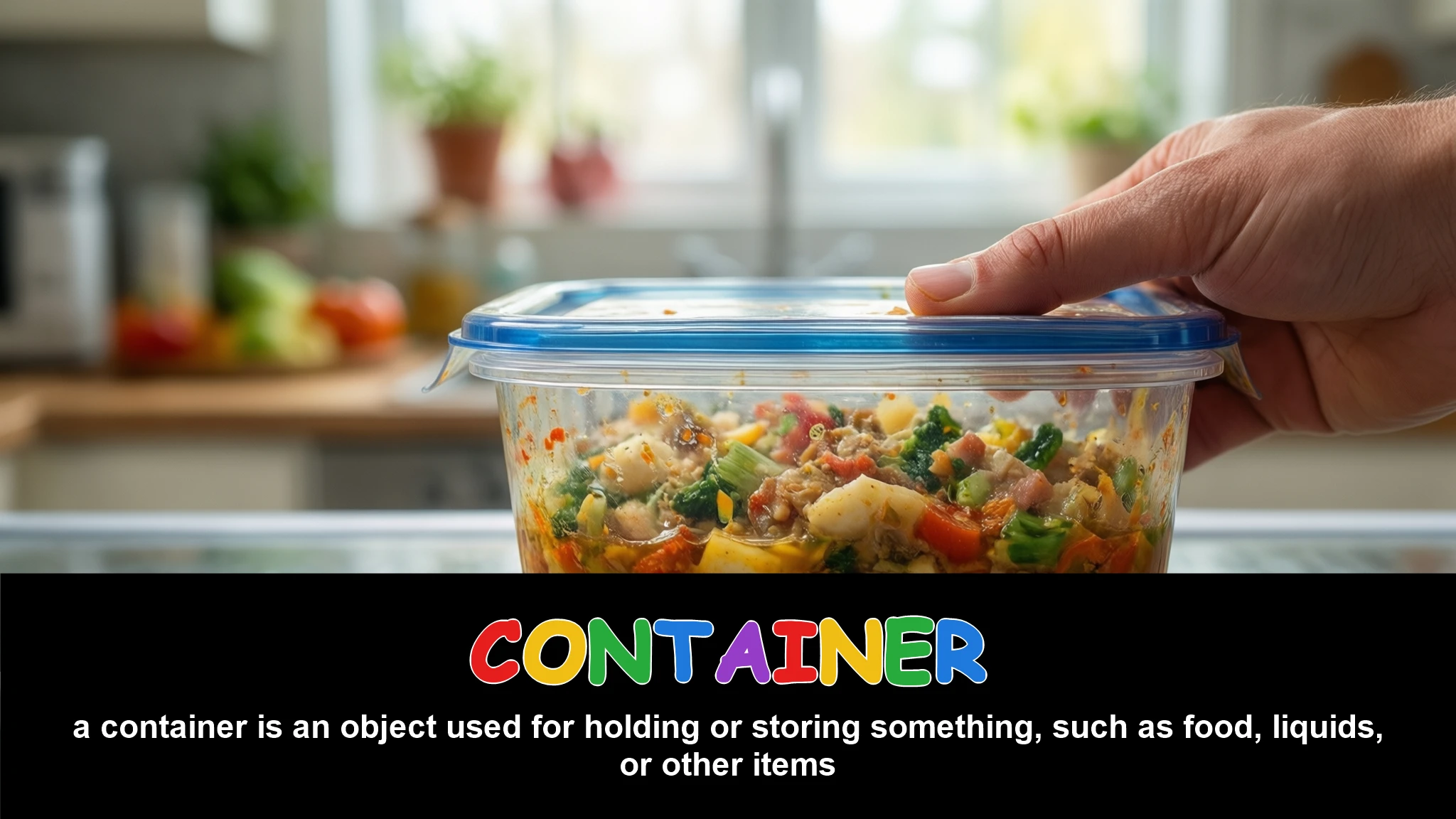 English Illustration for container